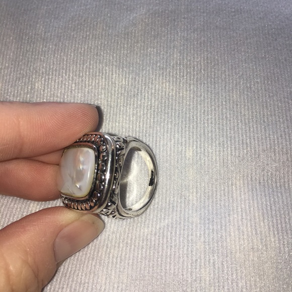Mother of pearl, gorgeous silver statement ring - Picture 4 of 5